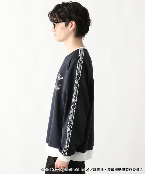 rageblue 攻殻機動隊 S.A.C. コラボ/袖ラインカットソー RAGEBLUE tシャツ 「攻殻機動隊 S.A.C.」コラボ/袖ライン