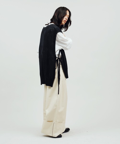 ASPESI Vネックヘルトトレス 2940G329 85241 ADAWAS ベスト ジレ ADAWAS/アダワス LILY EMBROIDERY V-NECK