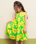ワンピース 「リンク」総柄フレアワンピース キ...の詳細画像1