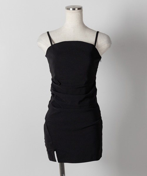 ワンピース amerge. fur cami mini onepiece BLACK amerge】fur cami mini onepiece（black） ワンピース