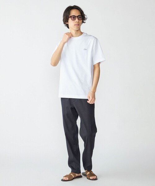 tシャツ Tシャツ メンズ LACOSTE: TH5582-99 アウトラインクロック クルーネック Tシャツ｜zozo｜04