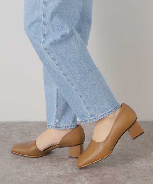 LE TALON GRISE パンプス LE TALON パンプス GRISE4.5cmレザースクエアサイドオープン