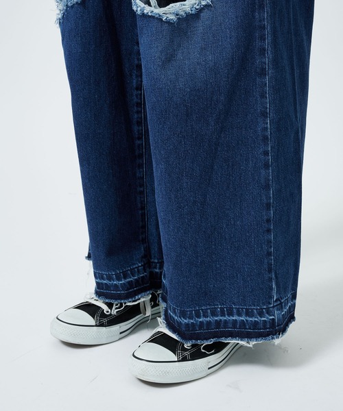 Juha（ユハ） ワイドパンツ ジーンズ 「JUHA/ユハ」DAMAGE BAGGY DENIM