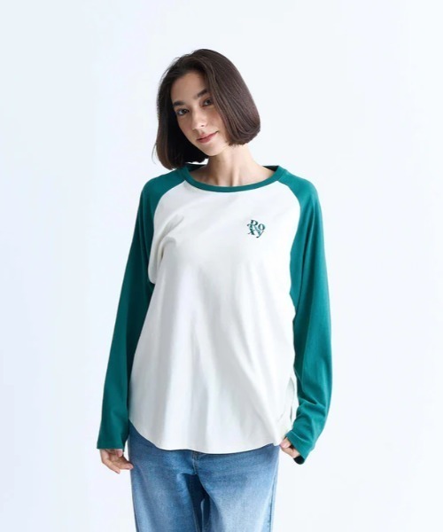 感謝の声続々！ tシャツ ROXY TRUELY L/S/ロキシーラグランバック AUTHENTIC トップス