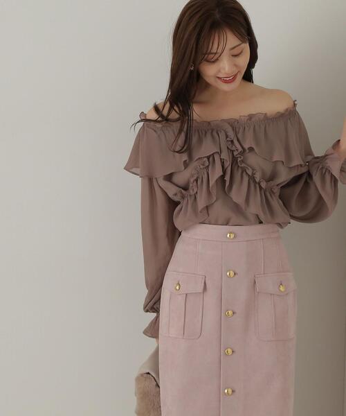 PROPORTION BODY DRESSING ブラウス シャツ クロスラッフル