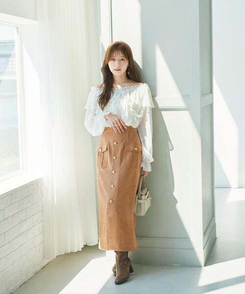 PROPORTION BODY DRESSING ブラウス シャツ クロスラッフル