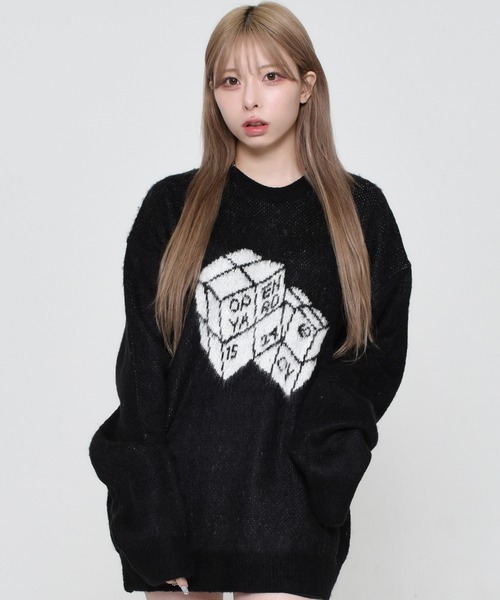 ニット セーター 「OY/オーワイ」 HAIRY DUAL CUBE KNIT/デュアルキューブニット レディース メンズ