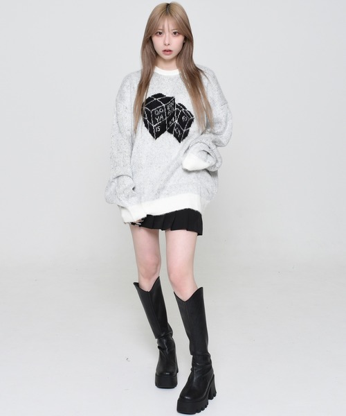 OY（オーワイ） ニット セーター HAIRY DUAL CUBE KNIT/デュアル