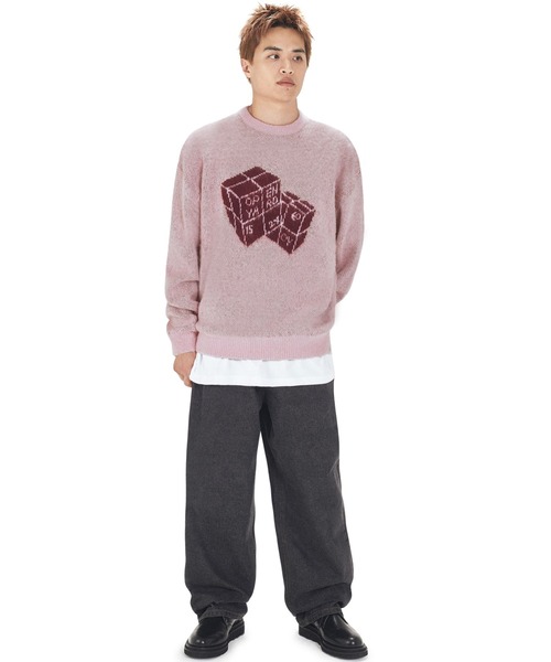 OY（オーワイ） ニット セーター HAIRY DUAL CUBE KNIT/デュアル