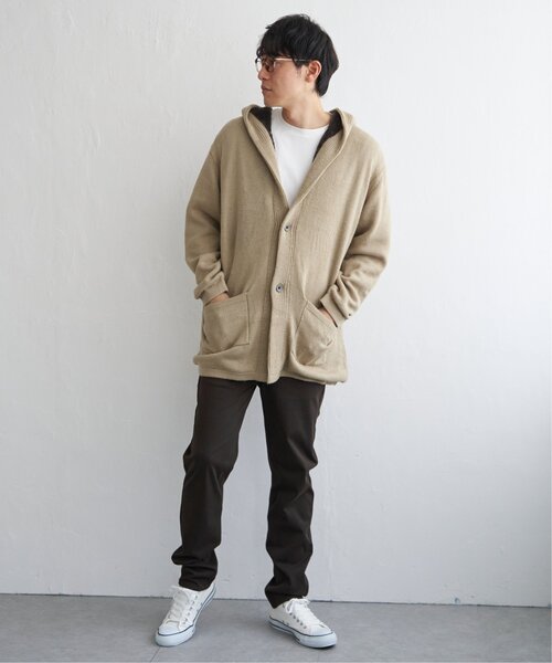 ikka（イッカ） コート ジャケット 裏ボアニットフーディガン メンズ