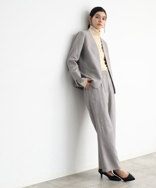 THE SHOP TK ジャケット ノーカラージャケット 「セットアップ可