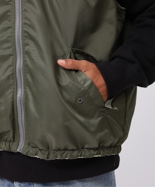 AVIREX ベスト ジレ 「直営店限定」REVERSIBLE FLEECE CAMO VEST