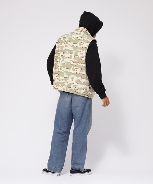 アビレックス迷彩柄ベスト AVIREX ベスト ジレ 「直営店限定」REVERSIBLE FLEECE CAMO VEST
