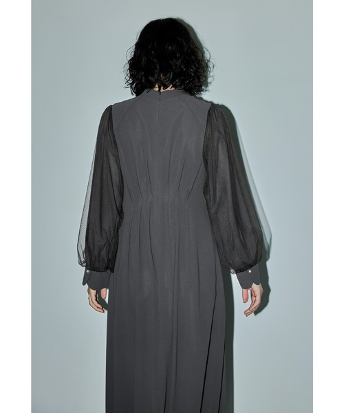 niana（ニアナ） ドレス Vネックシアースリーブドレス キーホール