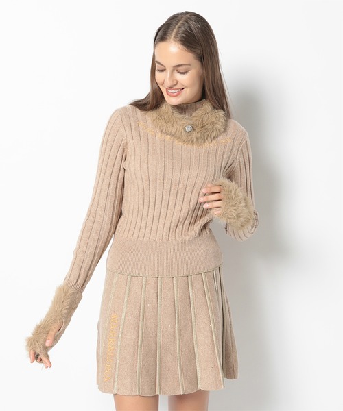 【マークアンドロナ】24年製　Cristina Glam Fur Sweater MARK&LONA（マークアンドロナ） ニット セーター Cristina Glam Fur