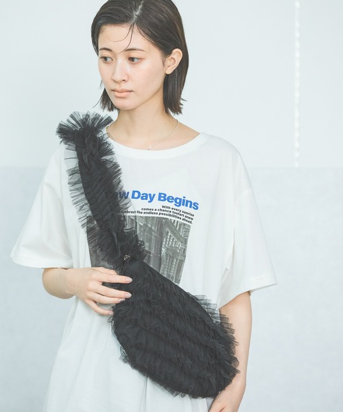 ROMAROミニバック LAKOLE（ラコレ） ショルダーバッグ バッグ チュールフリル2WAYバッグ