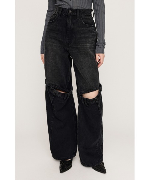 Sly J／W KNEE DENIM パンツ 0サイズ SLY ジーンズ デニム デニムパンツ J/W KNEE DENIM PT-E