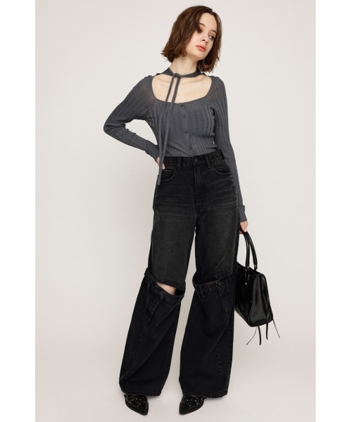 新品未使用SLY KNEE DENIM PT-E ジャストウエスト デニム SLY ジーンズ デニム デニムパンツ J/W KNEE DENIM PT-E
