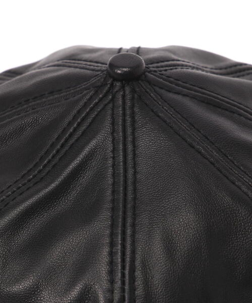 Schott　キャスケット　L　ブラック　牛革 Schott N.Y.C 帽子 キャスケット Schott/ショット/LEATHER