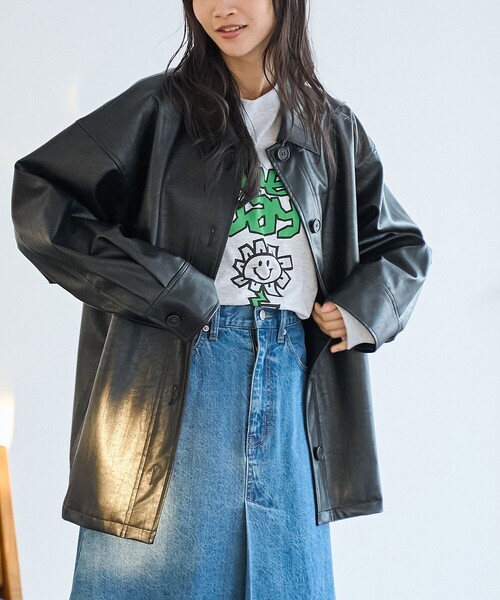 【美品】ヤコブコーエン　レザージャケット　J866　ブルゾン　チェック柄　48 ECOレザーPUFFY Zipブルゾン