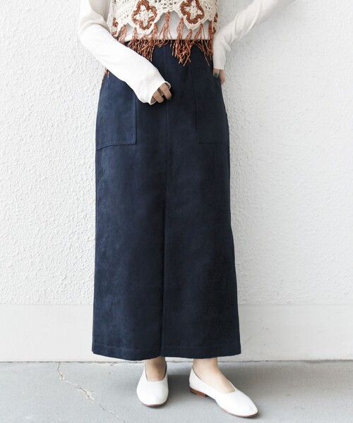 SHIPS スカート ポリエステルスエード ポケット : ZOZOTOWN Yahoo!店  