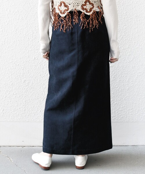 シップス（SHIPS）/ポリエステルスエード ポケット スカート SHIPS（シップス） スカート ポリエステルスエード ポケット スカート