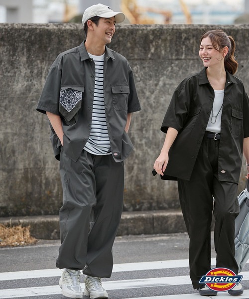 Dickies（ディッキーズ） シャツ T/Cツイル 半袖ワークシャツ メンズ