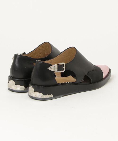 TOGA PULLA ブラックフラットサンダル TOGA PULLA 「TOGA PULLA」 フラットサンダル 38 ブラック