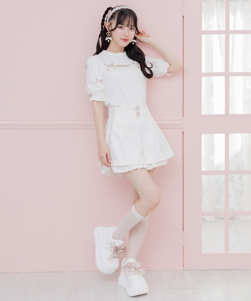 ROJITA（ロジータ） パンツ 総レースサイドラインショートパンツ