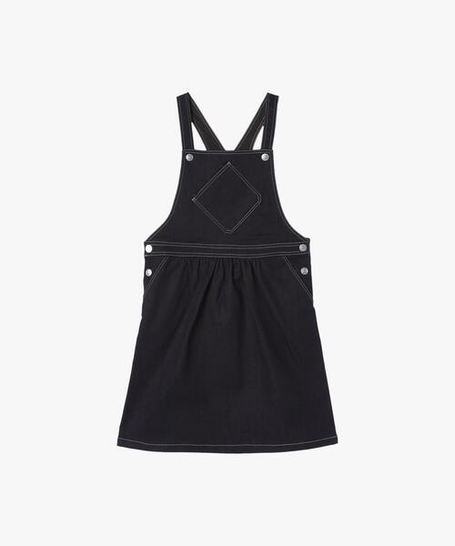 Agnès b. ブラックオーバーオール 36 agnes b.（アニエスベー） サロペット オーバーオール キッズ デニム