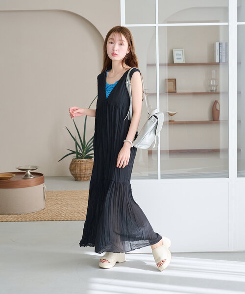 【タグ付き】kastane カップ付ワンピ Unevenbicolordress セール】【2サイズ展開/セットアップ/前後2WAY】半袖レース
