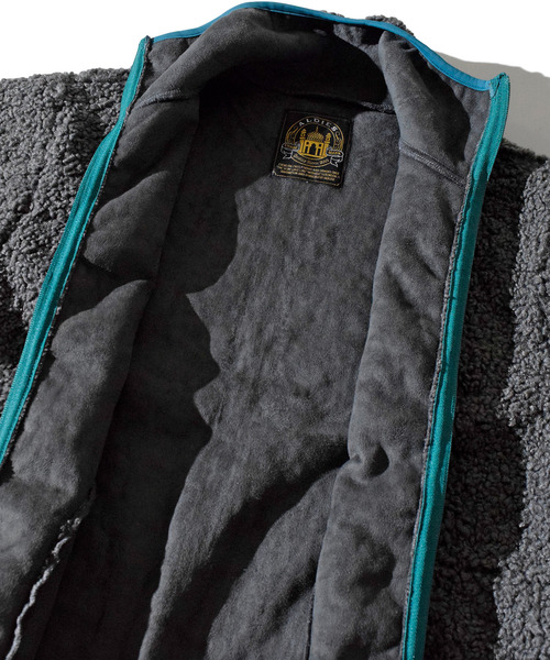 「ALDIES」 ジップアップブルゾン MEDIUM ライトグリーン メンズ_画像6