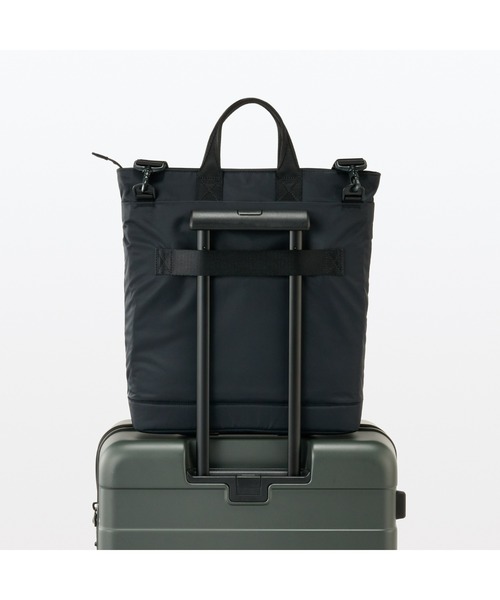 無印良品 撥水ナイロン２ＷＡＹトートバッグ 2WAYトートバッグ 黒 19L 無印良品 トートバッグ 撥水ナイロン2WAYトートバッグ