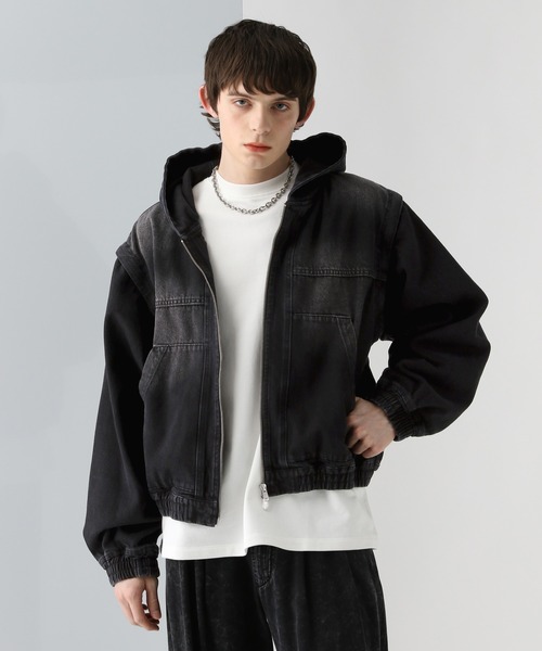 HARE ブルゾン アウター 「SET UP対応」2WAYデニムフード
