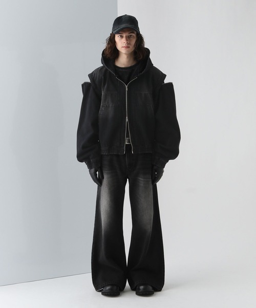 HARE ブルゾン アウター 「SET UP対応」2WAYデニムフード