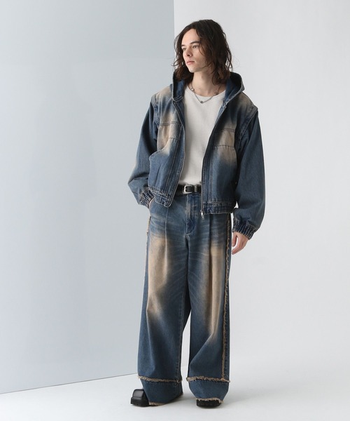 HARE ブルゾン アウター 「SET UP対応」2WAYデニムフード