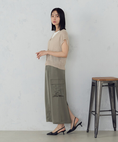 COMME CA ISM（コムサイズム） スカート ポリエステルマットサテン