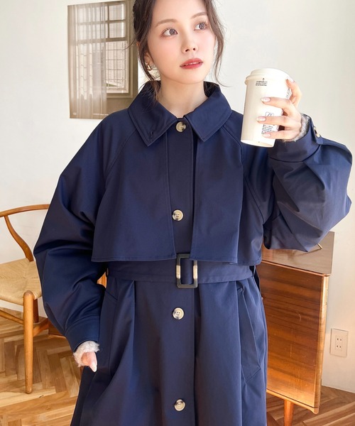 「moment+」 ステンカラーコート M ベージュ レディース_画像2