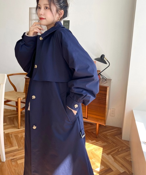 「moment+」 ステンカラーコート M ベージュ レディース_画像5