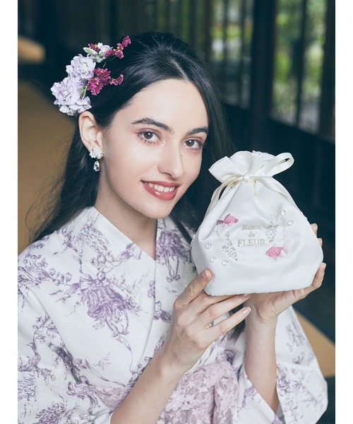 金魚バッグ ピンク 和装小物 金魚 巾着 ポーチ T70802 ポーチ 金魚巾着