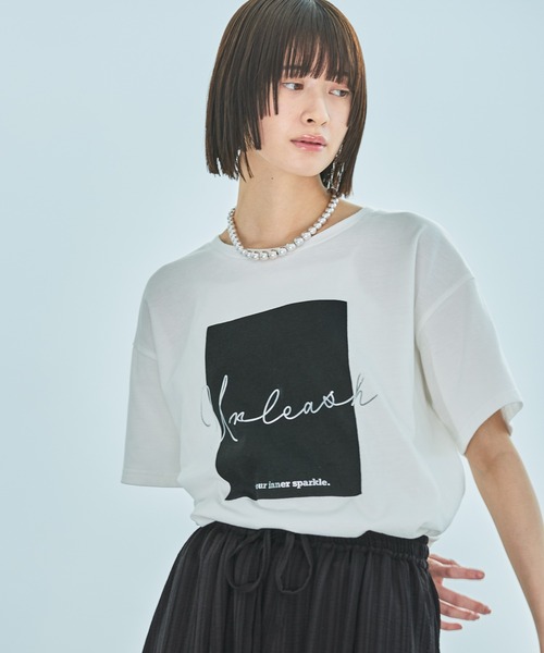 LAKOLE tシャツ 箔プリントアソートロゴT / 328630 レディース