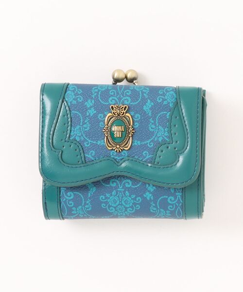 アナスイ 二つ折り財布 極美品 アナスイ ANNA SUI マチルダ 口金二つ折り財布 （クロ） -人気ブランド