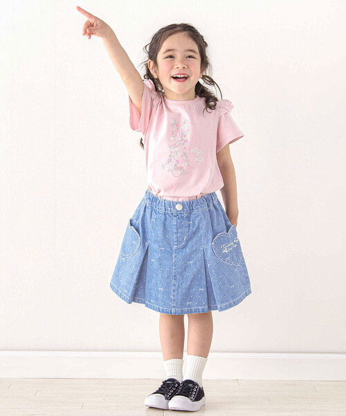 SLAP SLIP tシャツ アニマルウサギフロント刺しゅう
