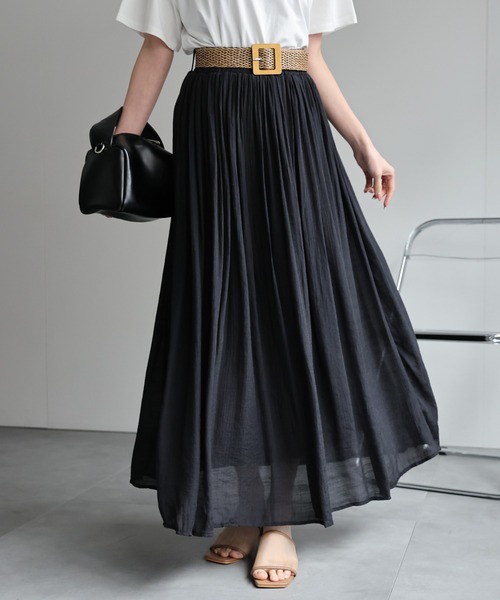 超美品✨サーキュラススカートベルト付き Solace スカート ベルト付きジップロングスカート : ZOZOTOWN