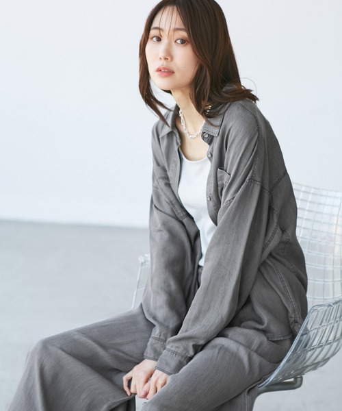 【emur/エミュール】ラウンドヘム抜き襟比翼シャツ ROPE' PICNIC｜【emur/エミュール】ラウンドヘム抜き襟比翼