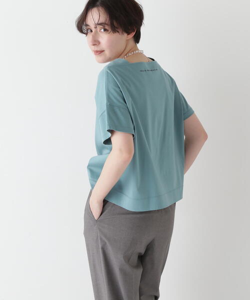 tシャツ 「汗ジミ軽減」機能素材バック刺繍ロゴプルオーバー レディース
