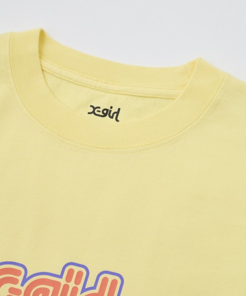 X-girl tシャツ TWO TONE LOGO S/S TEE レディース メンズ