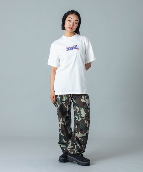 2点セット レディース Tシャツ X-girl tシャツ TWO TONE LOGO S/S TEE レディース メンズ