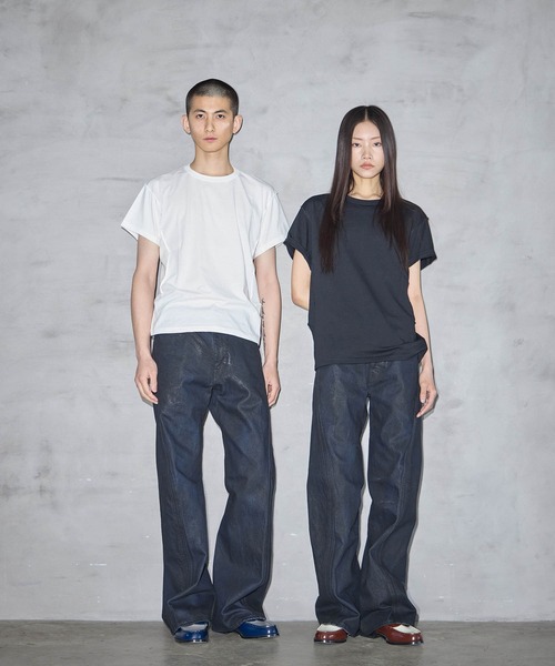 NVRFRGT ジーンズ 別注 COATING 3D TWISTED LEG JEANS メンズ