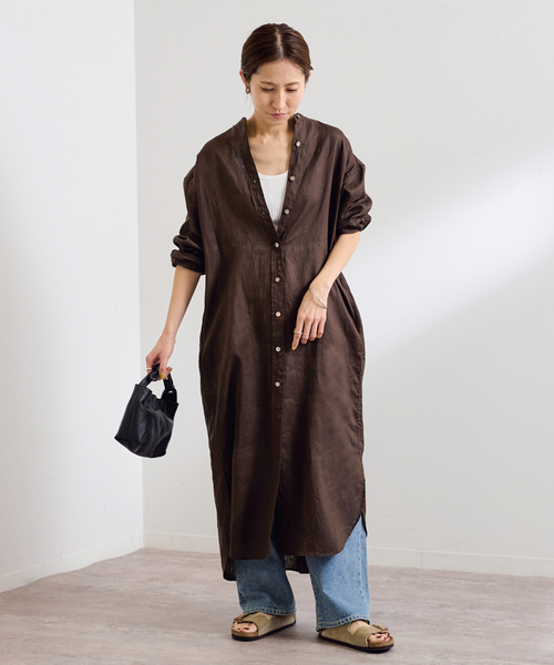 極美品✨25ss✨完売 FRAMeWORK フレンチリネンシャツワンピース 極美品✨25ss✨完売 FRAMeWORK フレンチリネンシャツワンピース